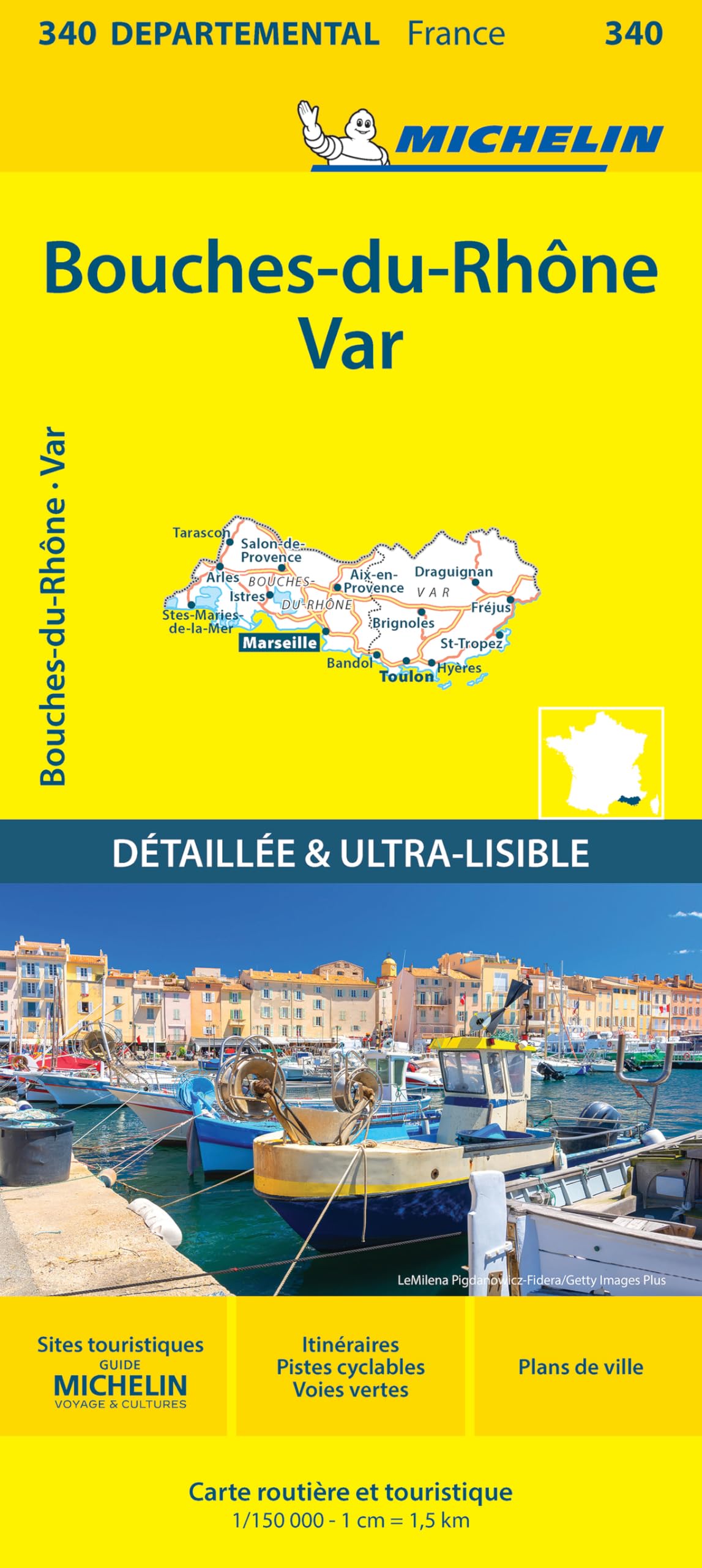 Bouches-du-Rhône Var - Michelin Local Map 340: Map
