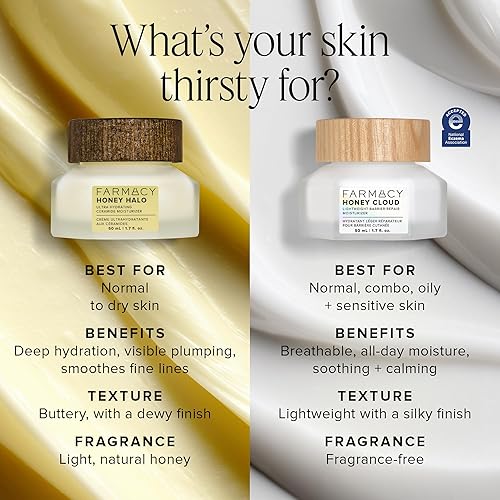 Miniatura 3 de Farmacy Honey Cloud - Hidratante facial ligero  Loción facial hidratante infundida con ácido hialurónico, péptidos y manzanilla  Hidratante facial