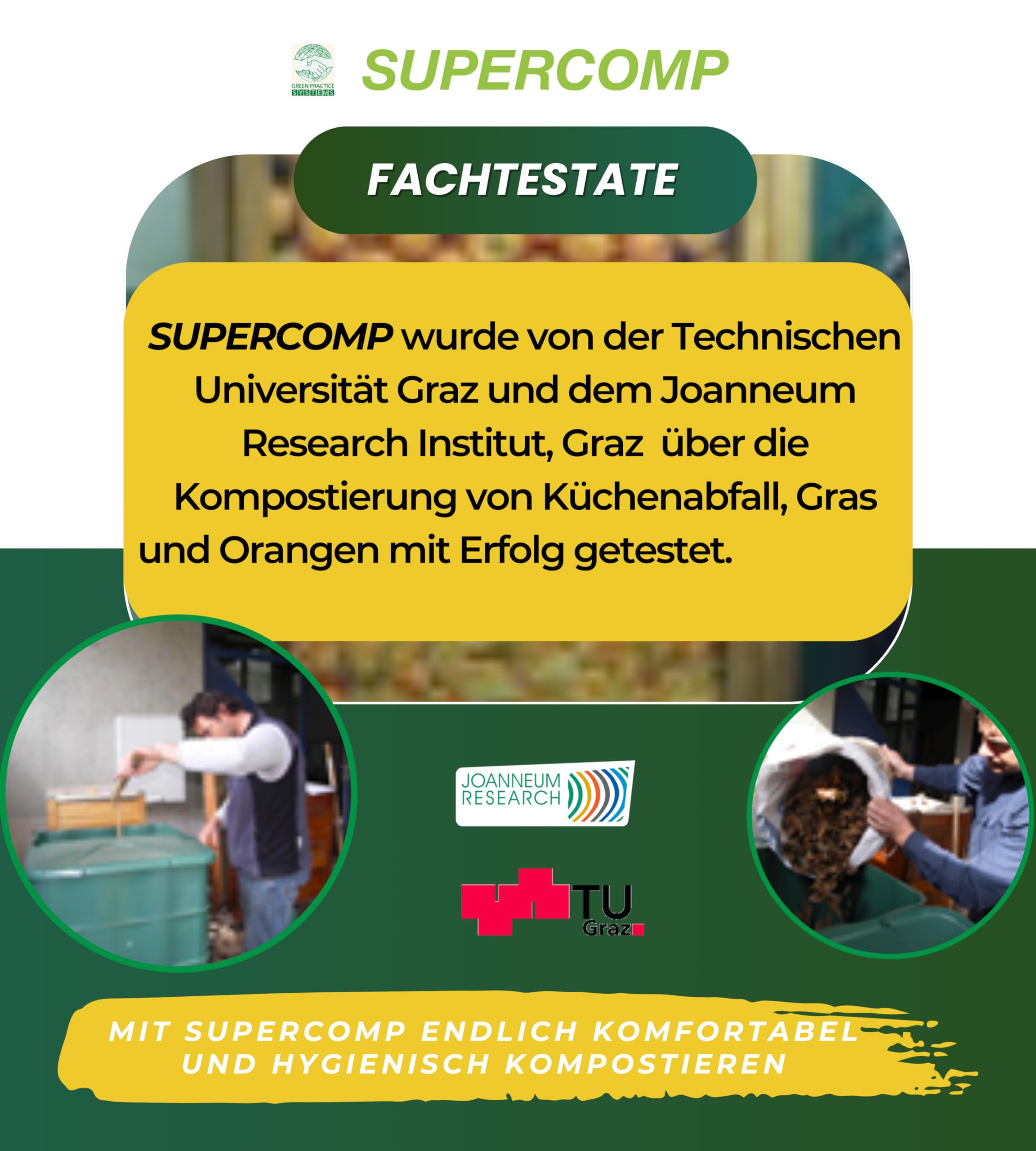 SUPERCOMP Schnellkomposter 350L - Schädlingssicher & Geruchsarm