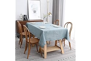 maxmill Slate Blue Linen Look Tablecloth