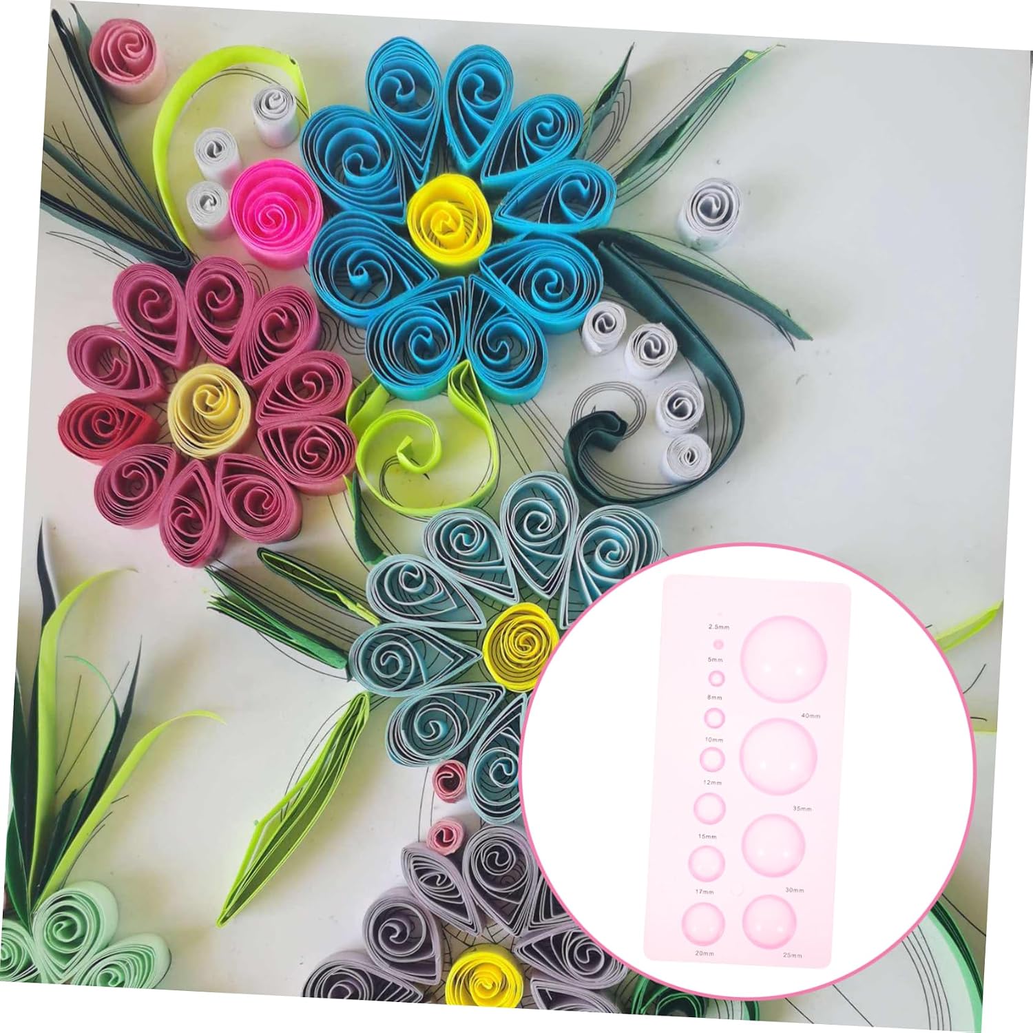 OHPHCALL 4pcs Quality Abs Material Paper Craft Quilling Tool Quilling Mould Tools DIY Paper Mould for Crafts Easy to Use