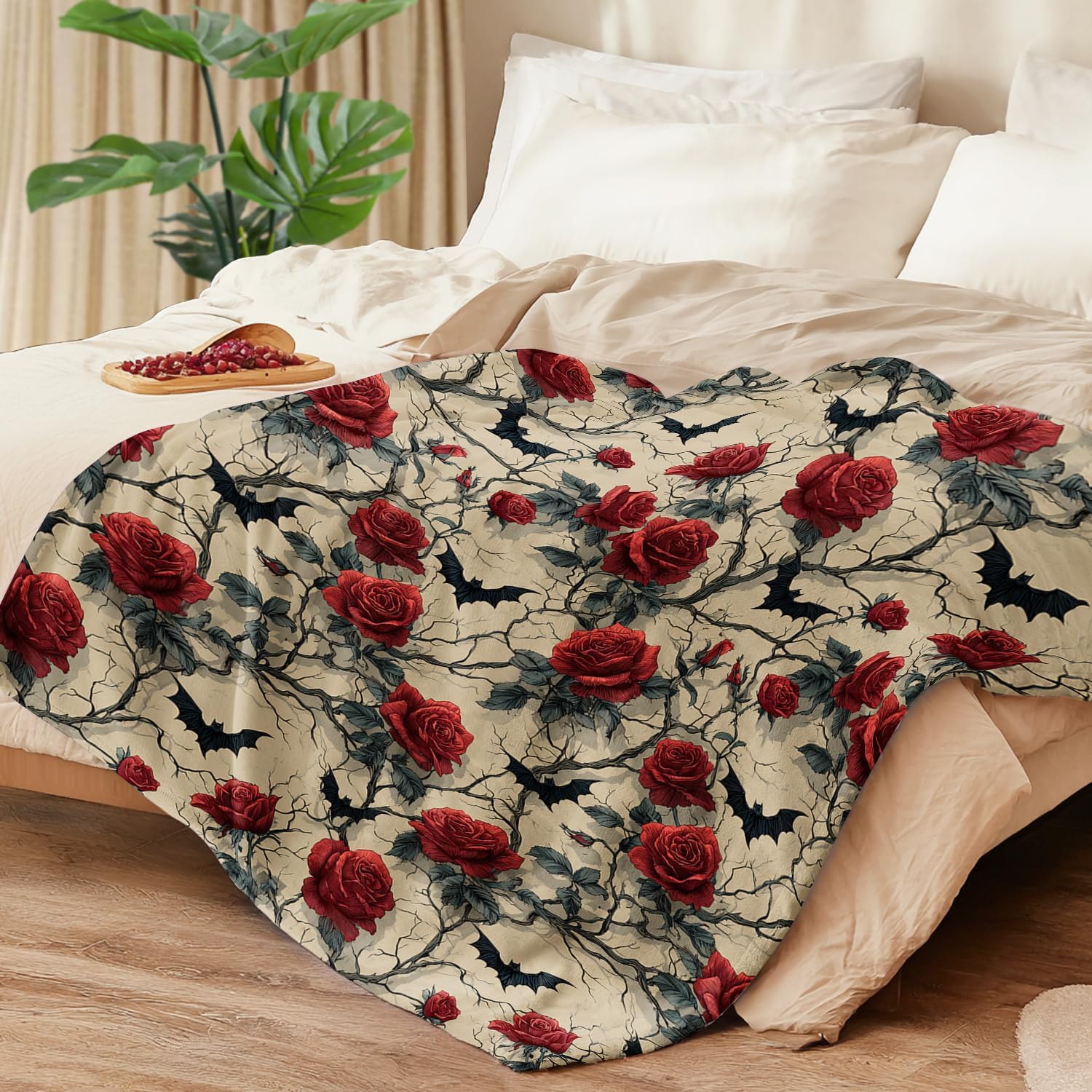 Gothic Blanket Gothic Throw Blanket Super Soft Plush Flannel Bedding Gifts for Boys Girls Men Women Lovers Adults Stuff for Sofa Bed Room Decor 40"X50" - Image 3