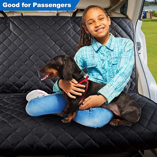 Miniatura 4 de Viewpets- Protector de asiento de auto Funda de asiento de auto para mascotas impermeable resistente y antideslizante para perros con tamaño Negro,
