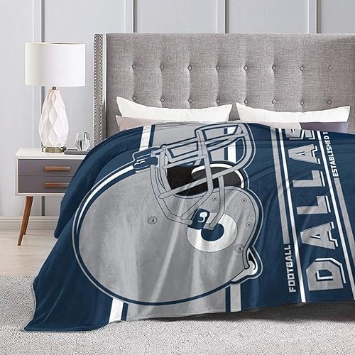 Miniatura 6 de Nmdswov Dallas - Manta personalizada con estilo de fútbol, regalos para hombres, mujeres, jóvenes, fanáticos, para sofá, cama, sofá, silla de sala