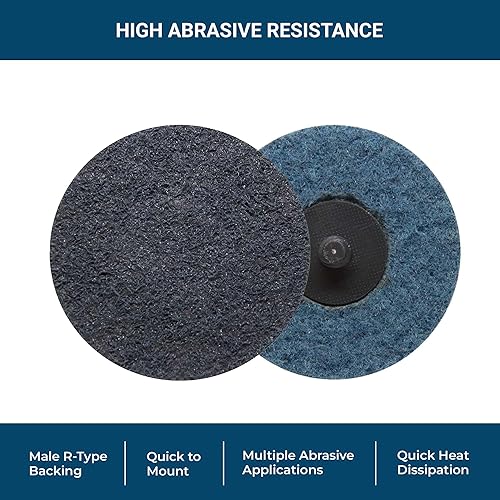 Miniatura 8 de Benchmark Abrasives Discos de lijado de 3 pulgadas, discos de acondicionamiento de superficie de nailon de cambio rápido, disco de lijado