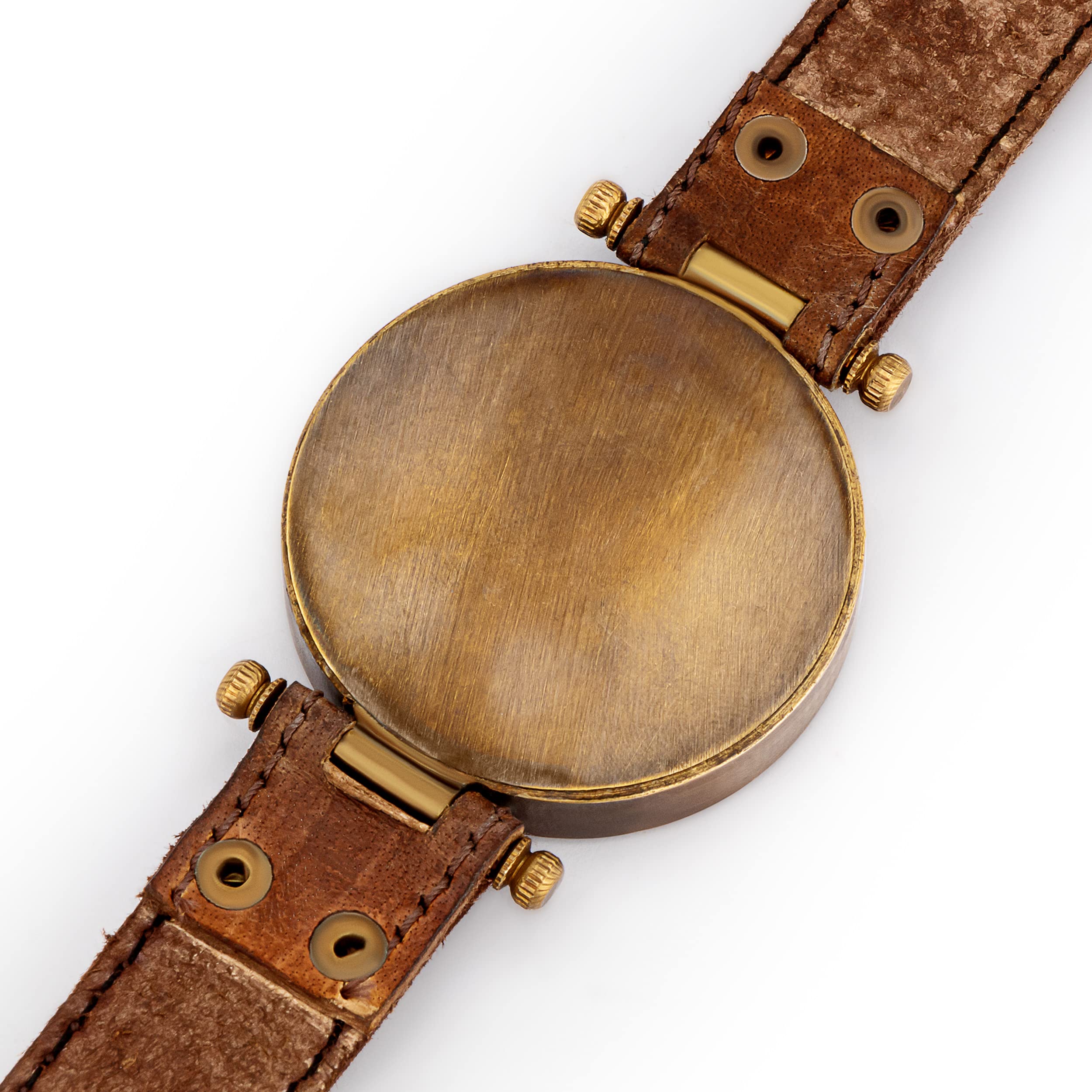 NKlaus 50mm brújula brazalete de latón correa de cuero antiguo señal giro brújula inferior 11672
