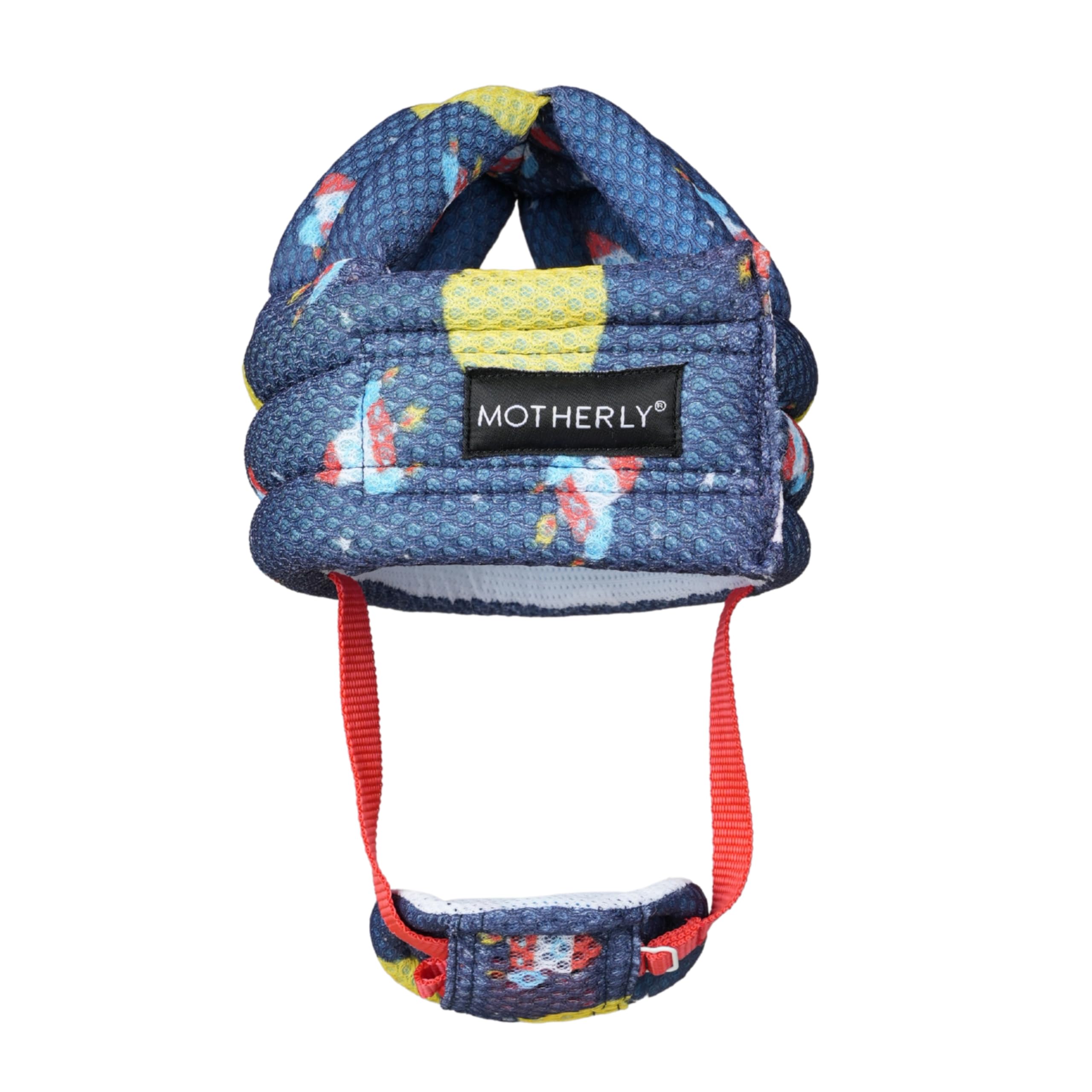 Motherly Padded Breathable Cushioned Baby Safety Helmet for Bump-Free Protection, Baby Head Protective headguard, Toddler Hat/Helmet, Safety Gear with Adjustable Chin Strap and Ventilation (Space)