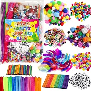 Treasure Cove 1850 Pcs School & Preschool Craft Kit: Essential DIY Art Activity Set for Toddlers and Kindergarteners
