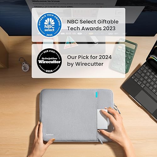 Vista 11 de tomtoc - Funda protectora de 360° para MacBook Air de 15 pulgadas M3/A3114 2024, M2/A2941 2023, laptop Surface de 15 pulgadas 7/6/5/4/3, Dell XPS 15