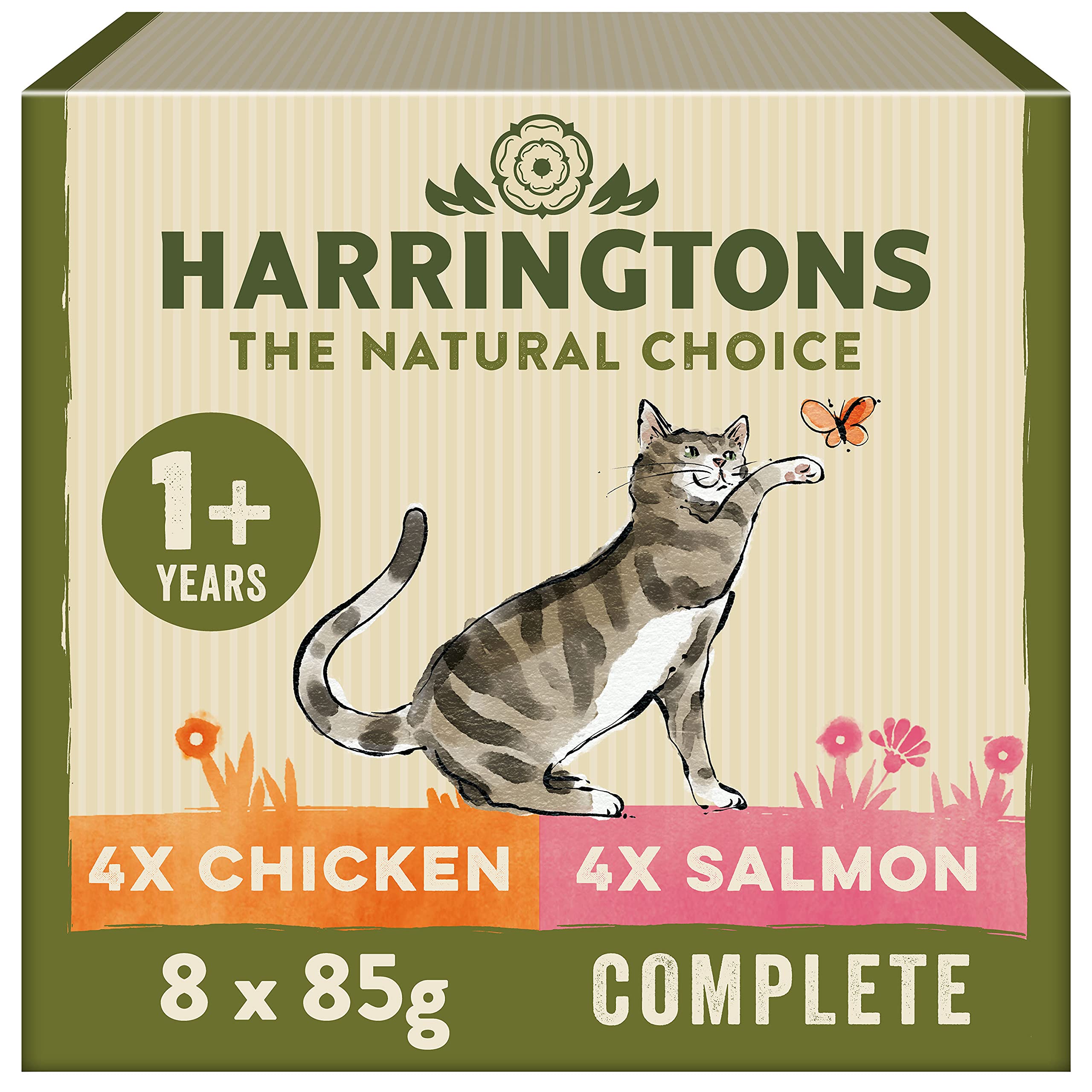 Harringtons Complete Wet Cat Food Mixed Flavours 8x85g Pack