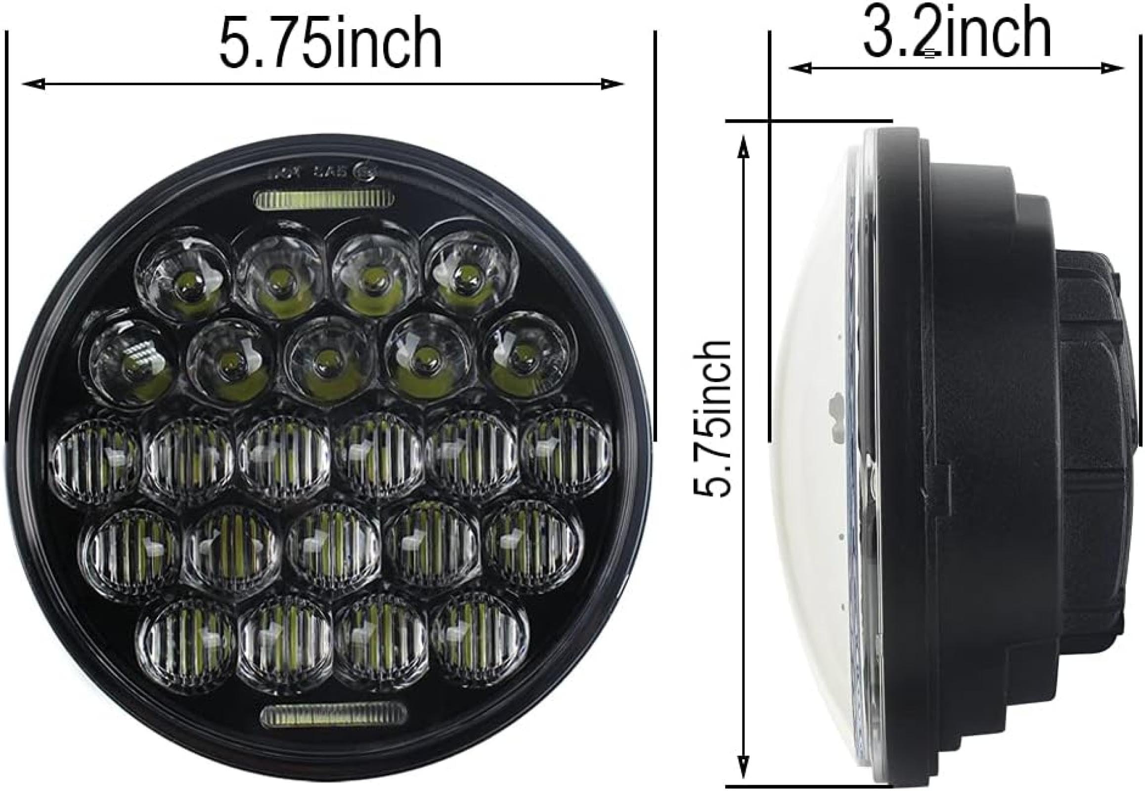 reflektor motocyklowy 5,75 cala 72W akcesoria motocyklowe H/L Beam przednia lampa przednia do Dla Dyna DRL Angel Eye LED reflektor