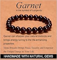 Vista 601 de MASSIVE BEADS Pulsera elástica de yoga hecha a mano con piedra natural, cristal curativo, energía, regalos para adultos unisex de 0.157 in, 0.236