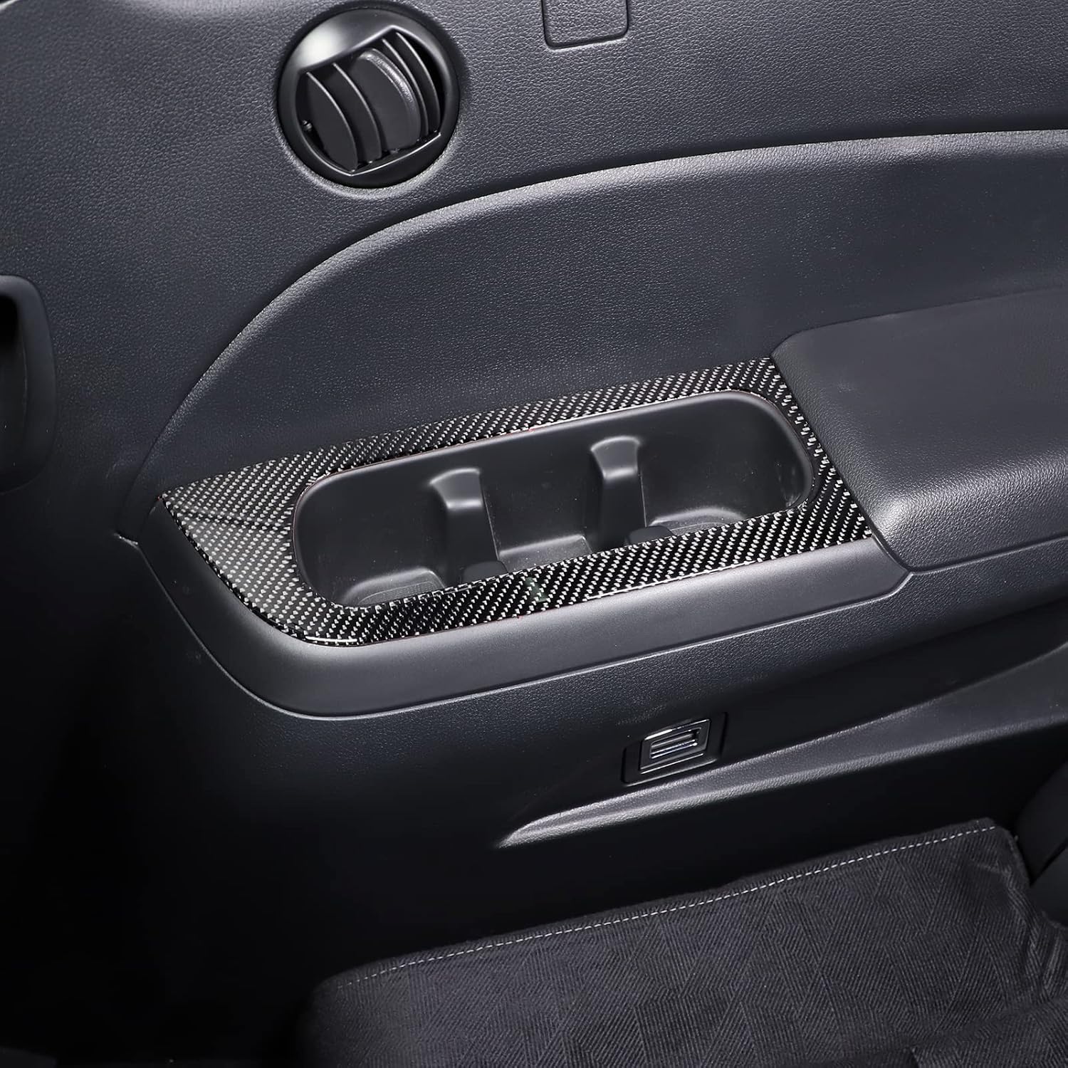 2PCS 3rd Row Seat Side Cup Holder Frame Sticker for Honda Pilot 2016-2022, Soft Carbon Fiber Automotive Cup Holder Cover Interior Accessories