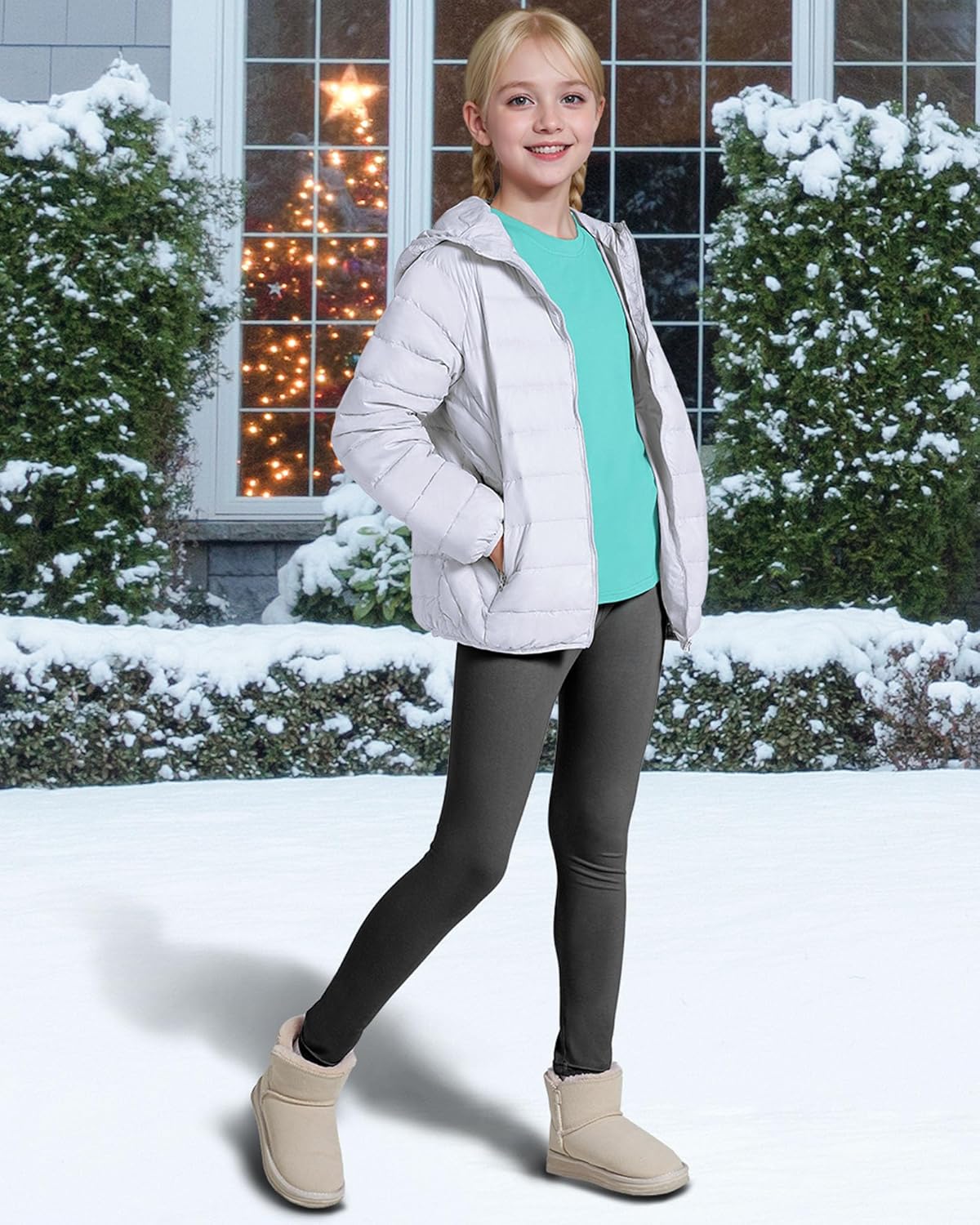 3 Pack Boys Long Sleeve Shirts Girls Cotton Crewneck T-Shirts Kids Basic Soft Long Sleeve Tees Top 5-13 Years - Image 3