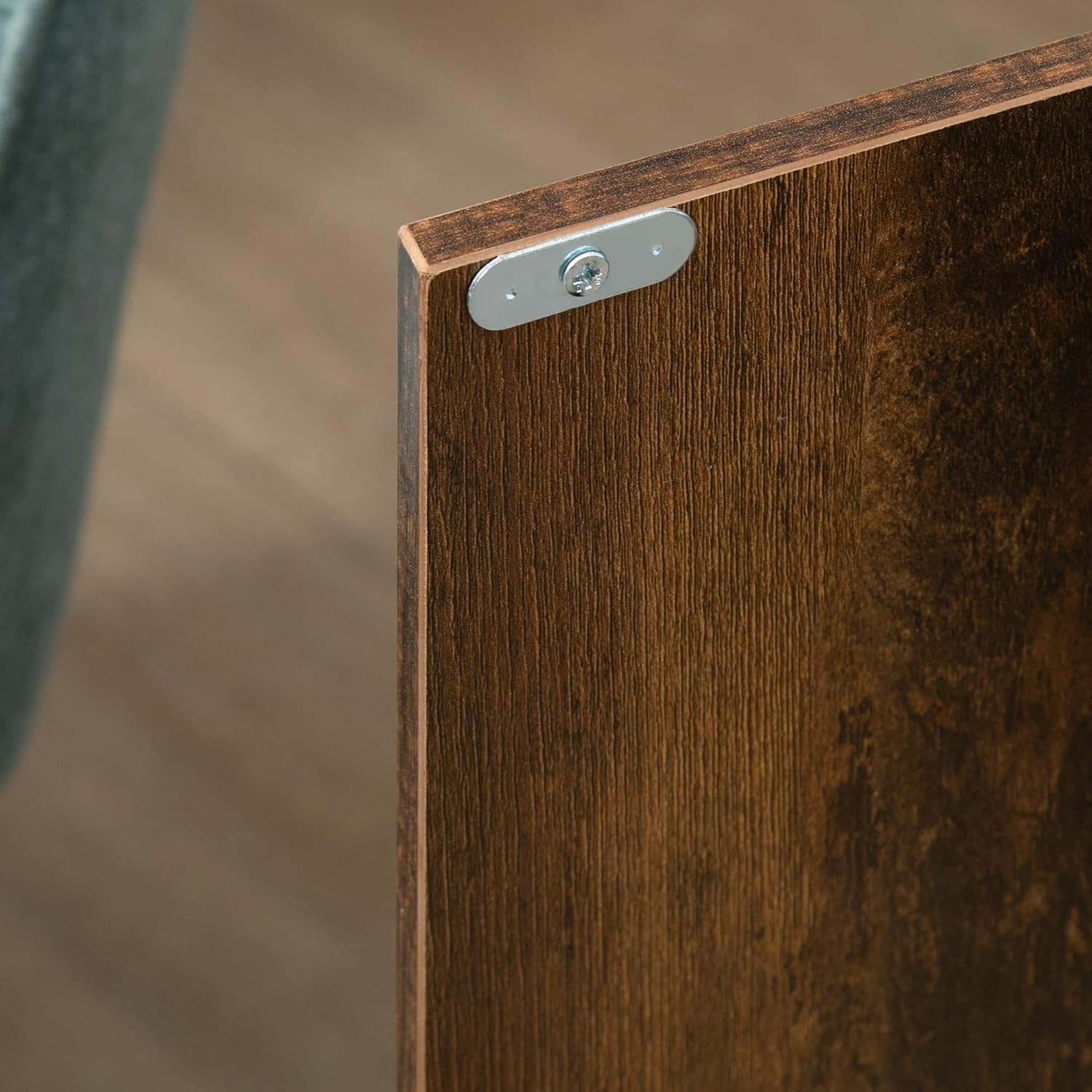 HOMCOM Industrial Buffet Cabinet Sideboard with Doors, Kitchen Storage Cabinet with Adjustable Shelves for Living Room, Bedroom, Hallway, Rustic Brown