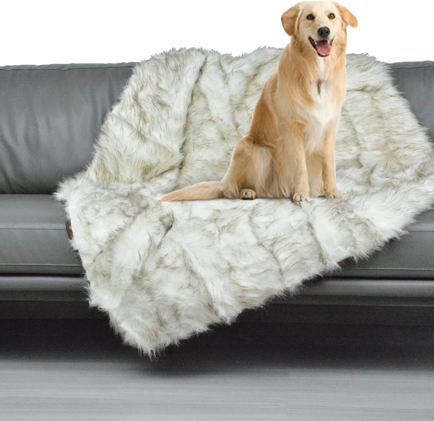 Faux Fur Dog Blanket Waterproof Pet Dog Couch Cover Protector Blankets