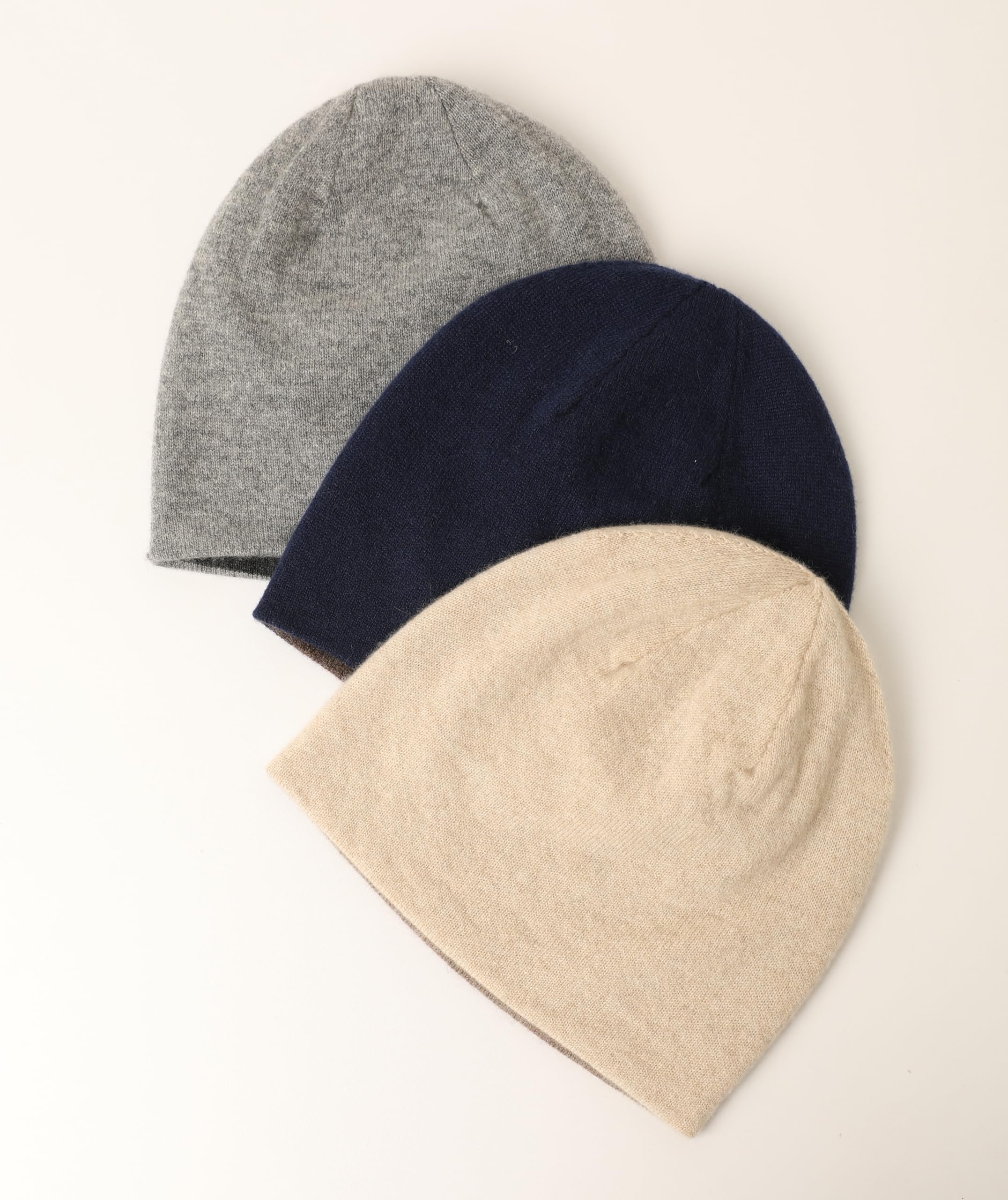 Berretto Invernale Reversibile a 2 Strati 100% Cashmere Berretto a 2 Colori da Donna