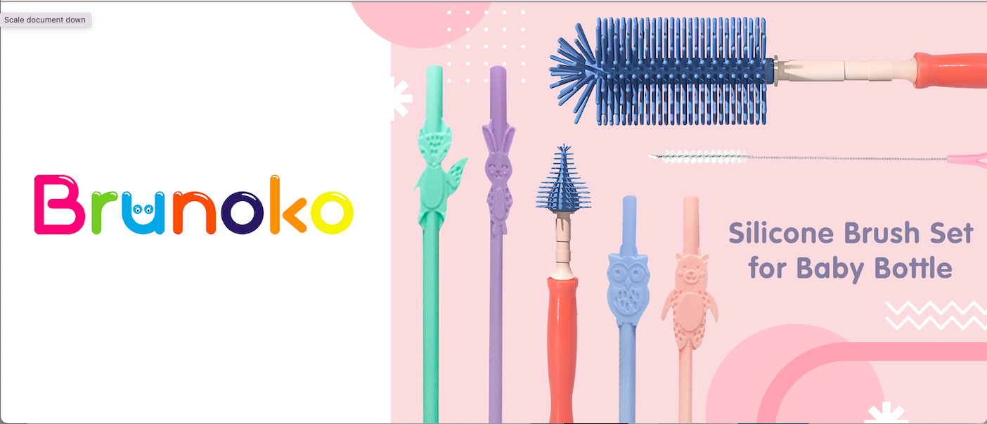 Scovolini In Silicone Per Biberon E Borracce - 3 Pezzi Con Spazzole E Cannucce, Senza BPA