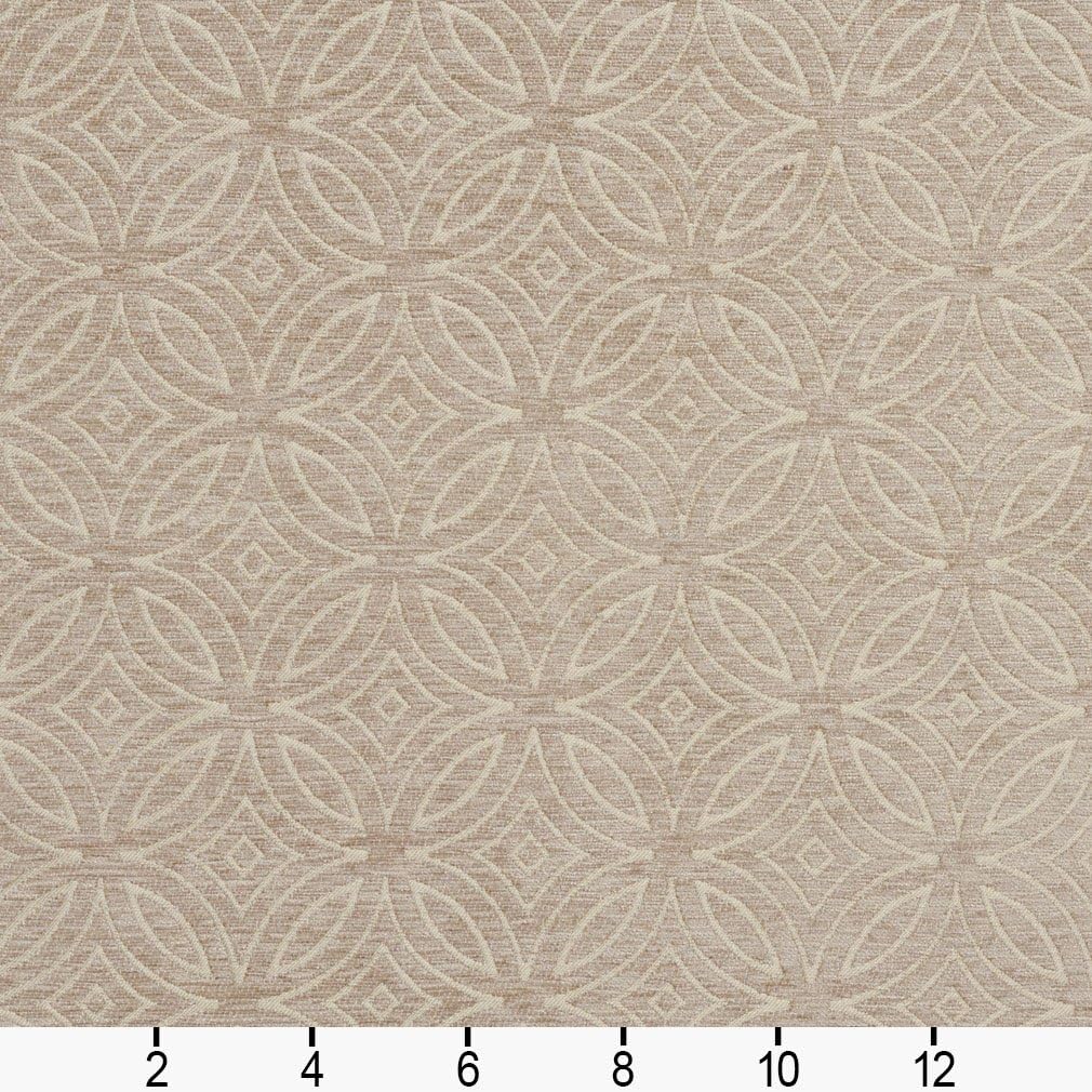 Taupe Woven Geometric Chenille Upholstery Fabric by The Yard - SKU: Aubrey Taupe