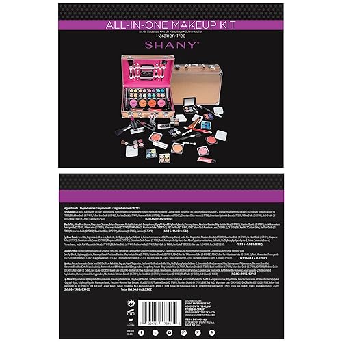 Miniatura 3 de SHANY Carry All - Estuche de maquillaje con juego de maquillaje profesional, pinceles de belleza, pintalabios, sombras de ojos, rubores, polvos y