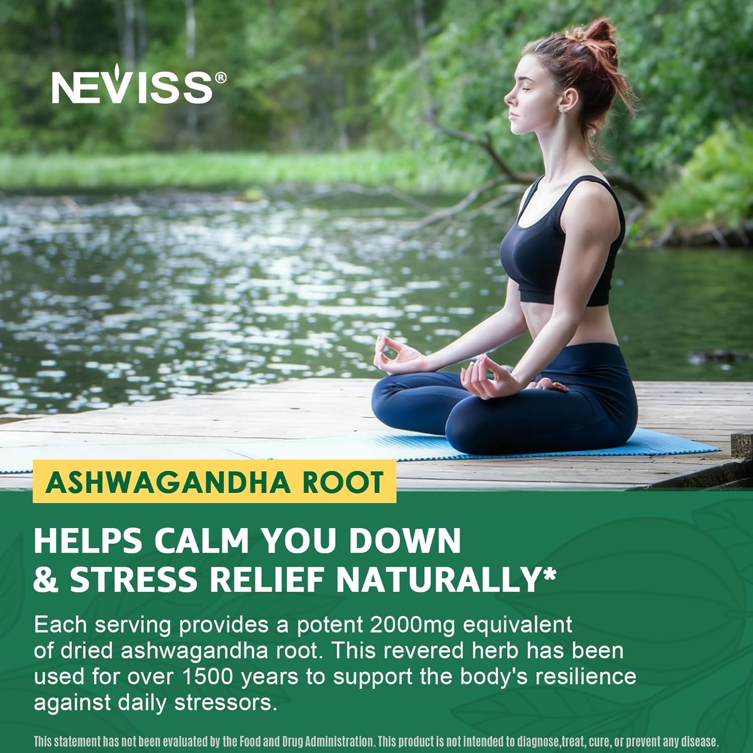 NEVISS Ashwagandha Gummies 2000mg, Feel Refreshed, Plus Proprietary Blend with L-Theanine, 5-HTP, Lemon Balm, Magnesium for Calm, Zzzs & Relaxation Support, 120 Count - Image 4