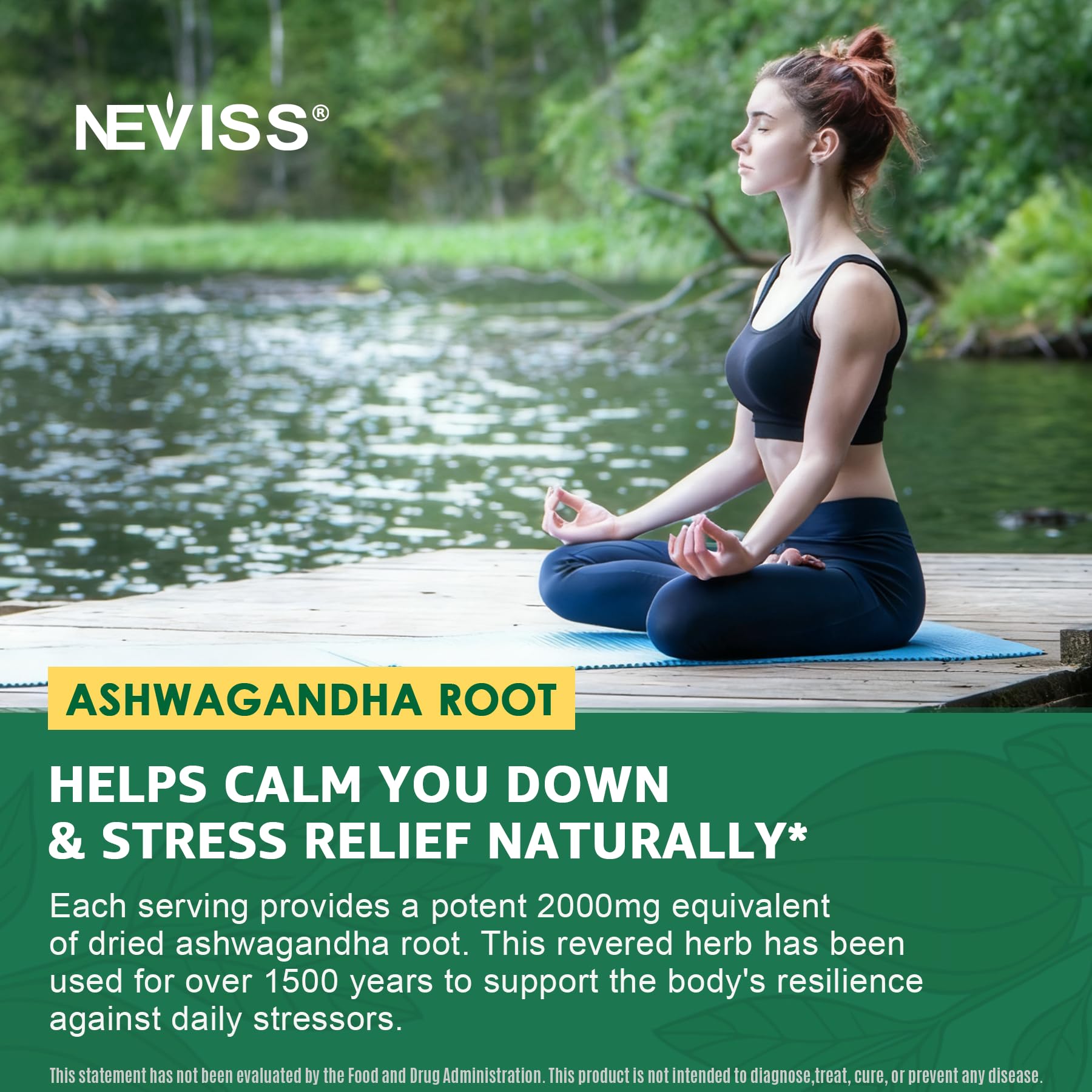 NEVISS Ashwagandha Gummies 2000mg - Ashwagandha Supplement with L-theanine — Amazon image 4
