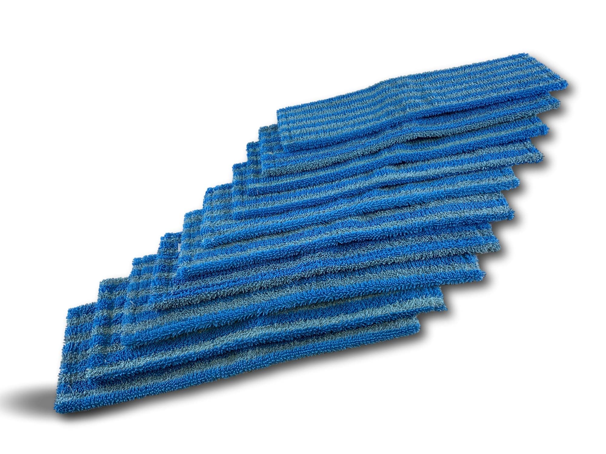 Kibros Lot 10 serpillières Frange Microfibre Balai Easy Press 40 cm | Microfibre à languette avec œillets, 46×15 cm, lavante dégraissante, compatible balai Easy Press Kibros.