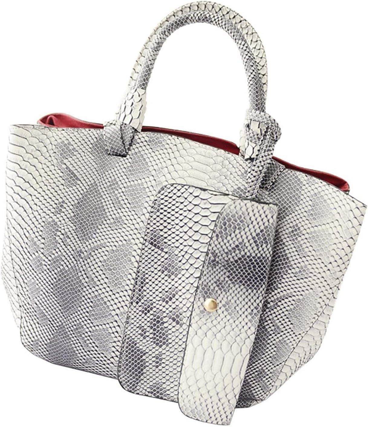 BG174; Women PU Leather Snakeskin Grain Printing Embossed Handbags