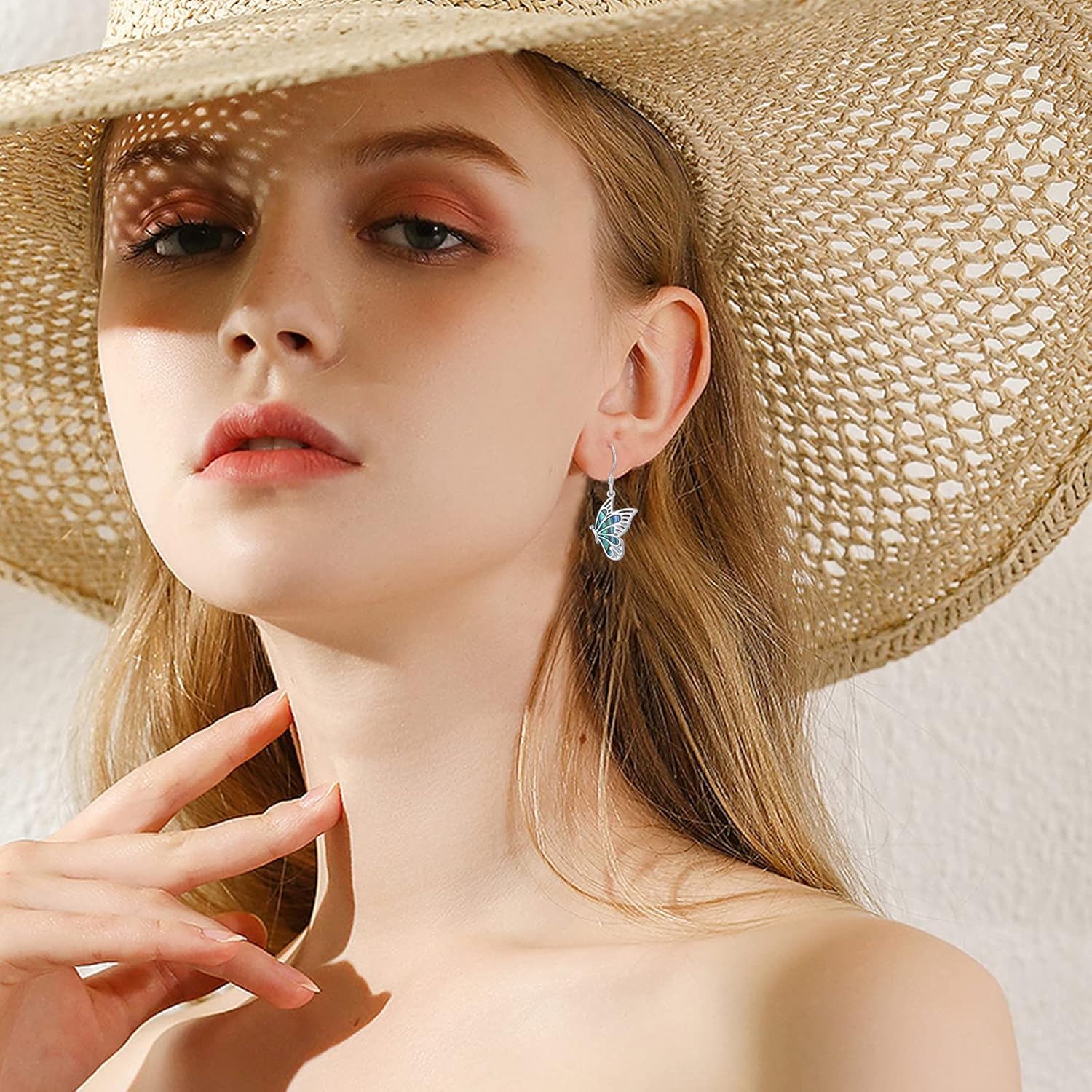 Sterling Silver Butterfly Dangly Earrings - Hypoallergenic, Perfect for Sensitive Ears - Mother's Day Gift for Women and Butterfly Lovers - Comes with Present Box - Image 6