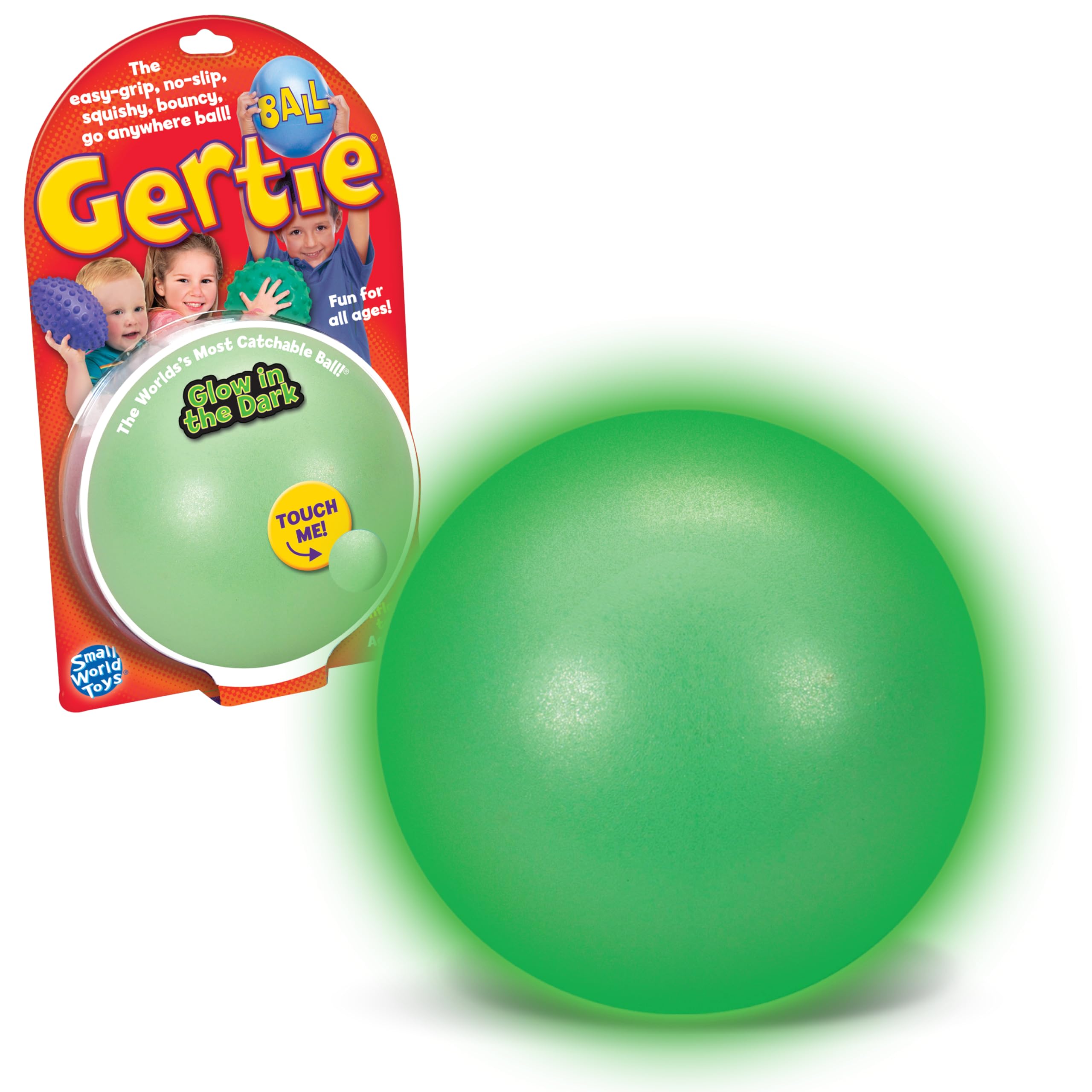 Small World Toys Glow In The Dark Gertie Handball, 9