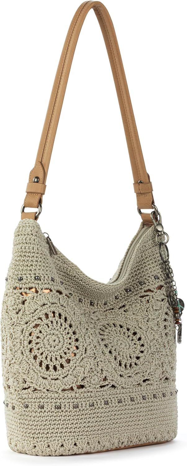 The Sak Sequoia Hobo Bag - Hand Crochet Large Women's Purse for Everyday & Travel - Durable Handbag & Tote With Zipper Pocket