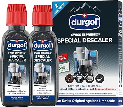 Durgol Swiss Espresso, Descaler and Decalcifier for All Brands of Espresso Machines and Coffee Makers, 4.2 Fluid Ounces Pack of 2