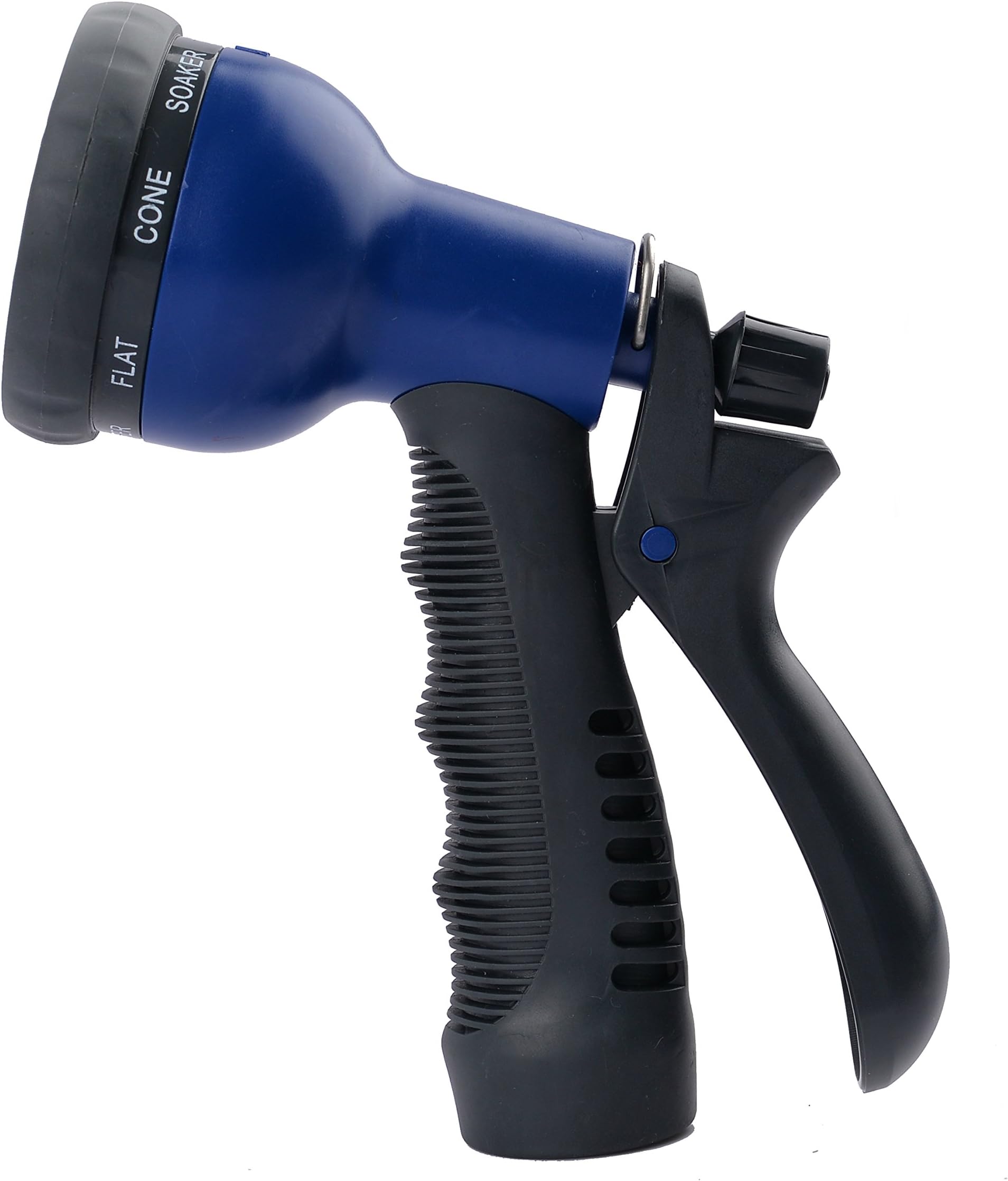 VOLFO Garden Hose Nozzle, Spray Nozzle, Metal Water Nozzle, Heavy Duty 8 Adjustable Watering Patterns, Green, 12-Month Worry-Free Quality Warranty (Dark Blue)