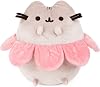 GUND Pink Flower Petals Pusheen Plush Stuffed Animal Cat, Gray and Pink, 9.5”