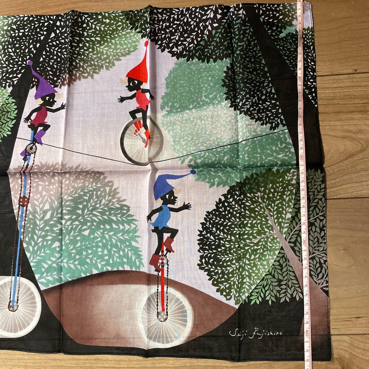 新品　影絵　切り絵　藤城清治 アリスのハート　猫　ラビィ　エコバッグ　てさげ Amazon.co.jp: 切り絵 影絵 ハンカチ 藤城清治 一輪車 小人