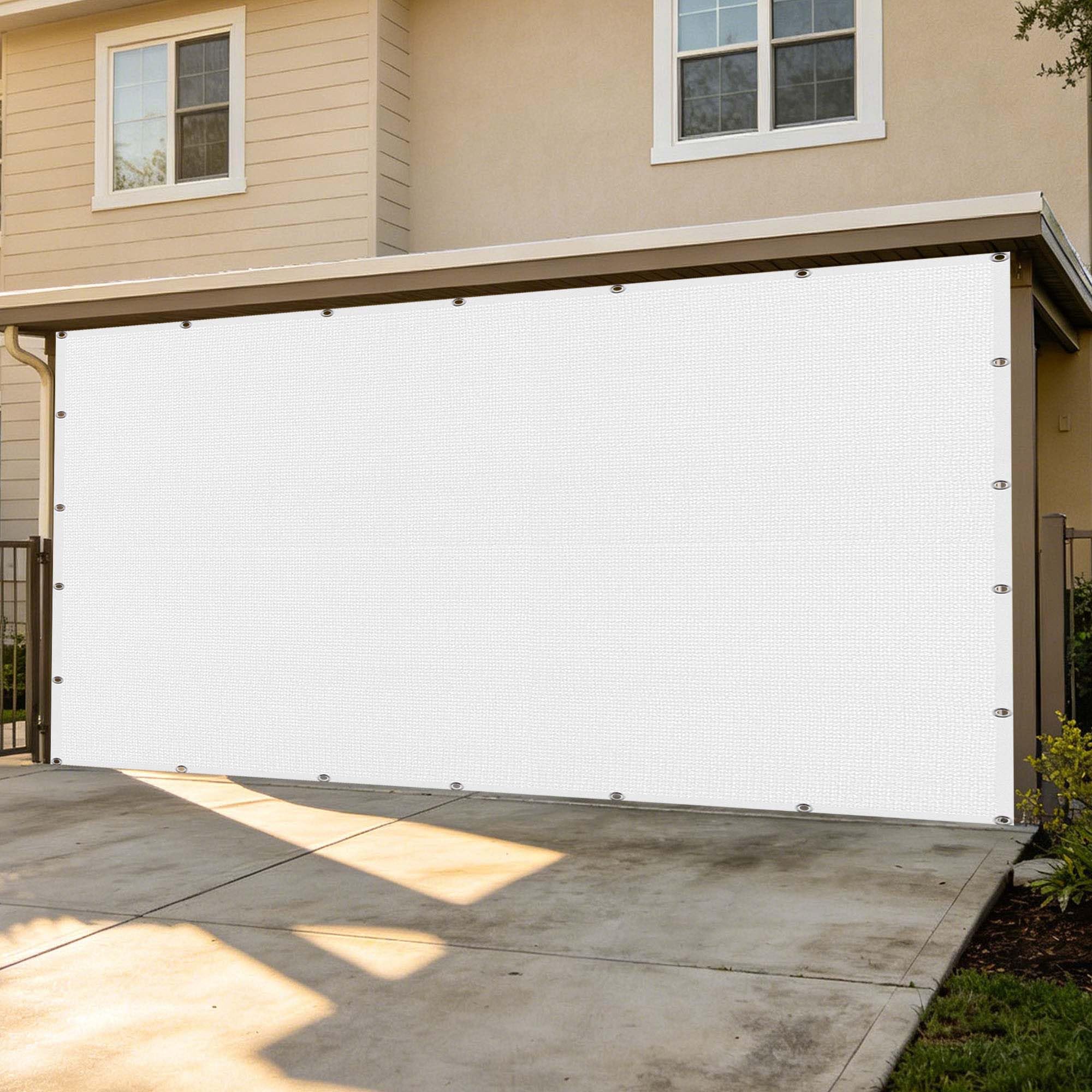 Filet d'ombrage rectangulaire 2.4x5m blanc perméable pour protection de jardin et serre
