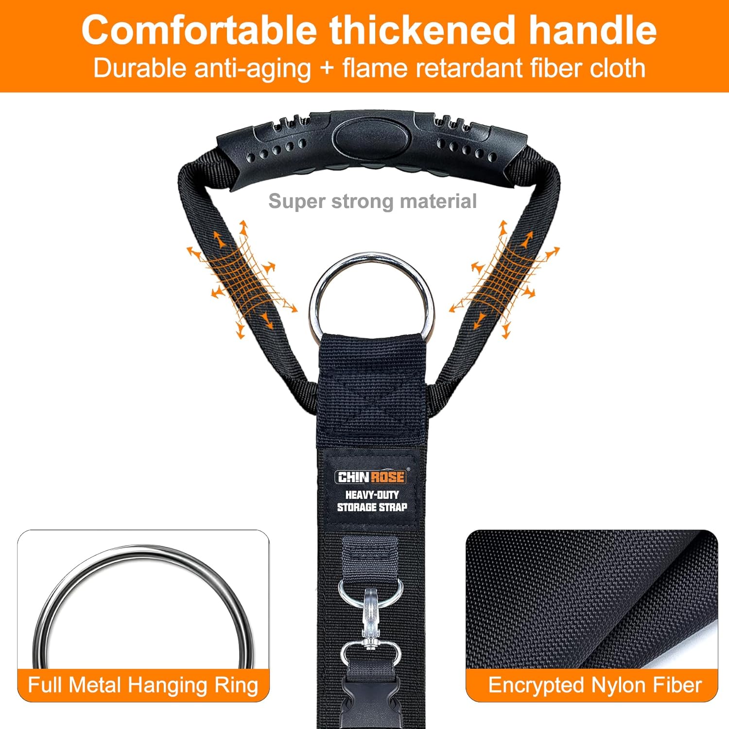 Extension Cord Organizer, 2 PCS Extension Cord Hanger with 5 Detachable Straps, Garage Garden Storage Straps for Cable, Hose, Rope, Tool