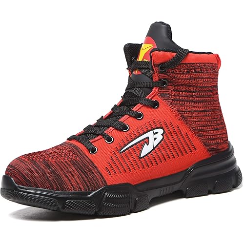 ORISATCO Steel Toe Boots for Mens Womens, Lightweight Comfortable Industrial Construction Slip Resistant Winter Work Safety Shoes