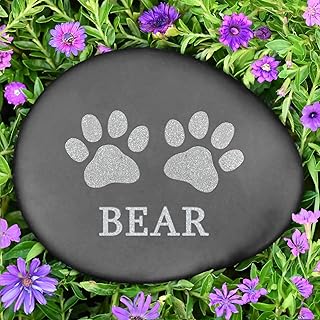 PEMIRSAYO Pet Memorial Stones - in Memory of Pet - Pet Memorial Gifts - Pet Loss Gifts - Dog Memorial Gifts for Loss of Dog - Loss of Pet Sympathy Gift - Dog Bereavement Gifts - Dog Memorial Stone