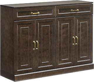 Crosley Furniture Stanton Traditional Sideboard Buffet Cabinet with Storage, Coffee