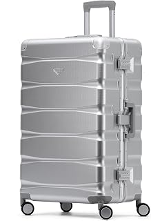 Premium Travel Suitcase - 8 Spinner Wheels - Built-in TSA Lock Lightweight Aluminium Frame, ABS Hard Shell Carry on Check in Luggage Highly Durable - Approved for Over 100 Airlines