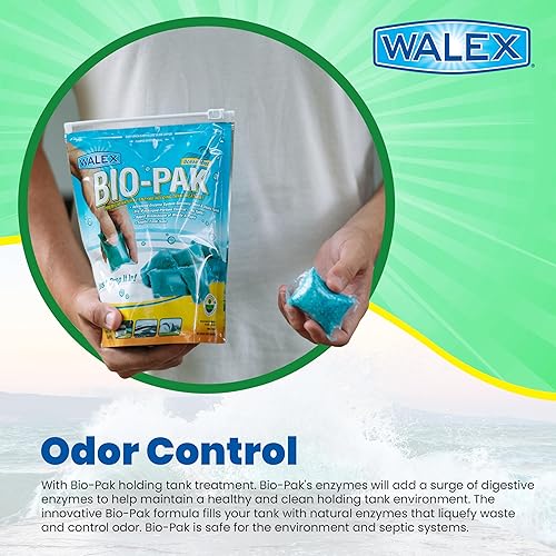 Miniatura 6 de Walex Bio-Pak RV Black Holding Tank Desodorizador y digestor, fórmula enzimática natural, Ocean Mist paquete de 10