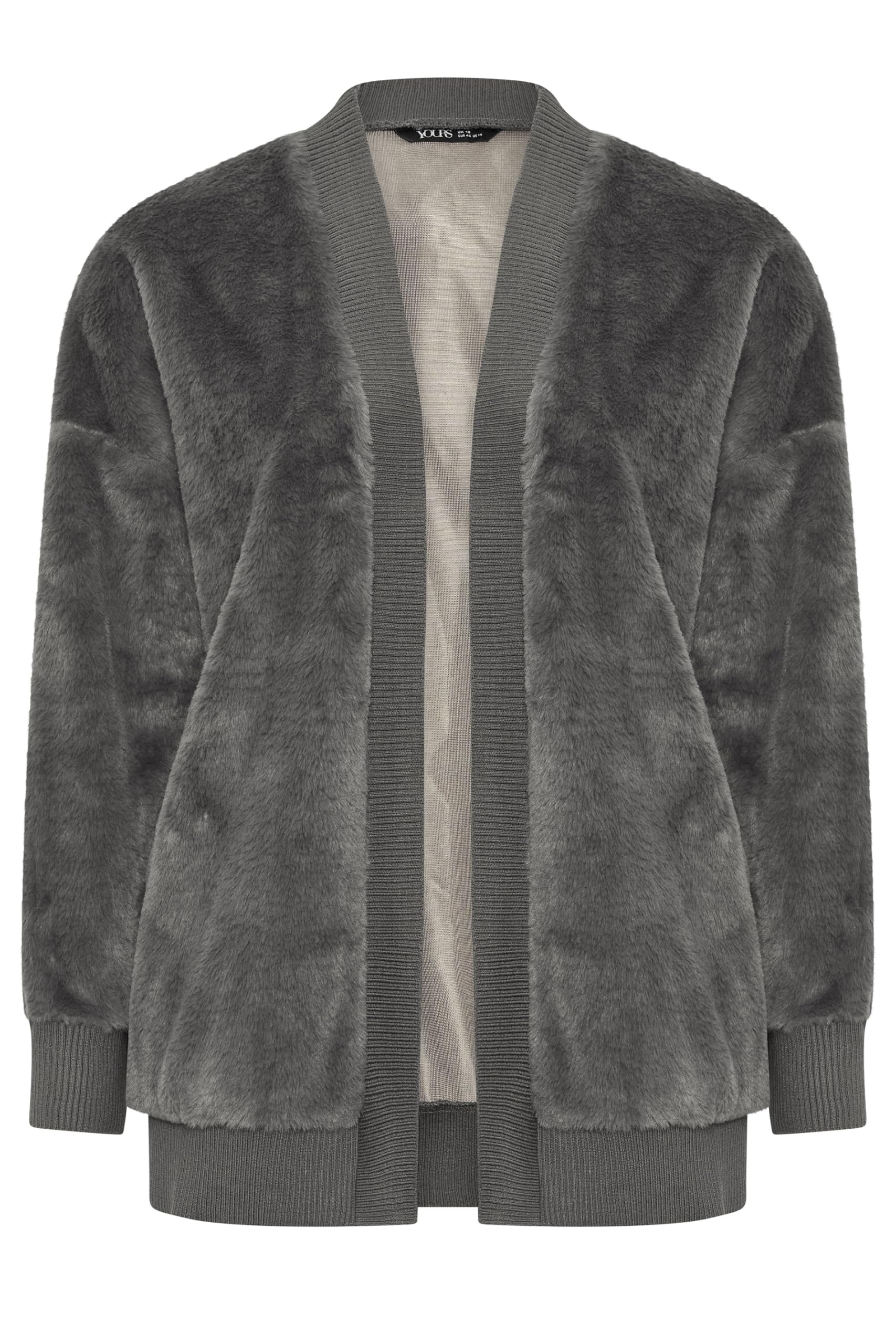 Yours Curve Faux Fur Cardigan - Women's - Plus Size Curve