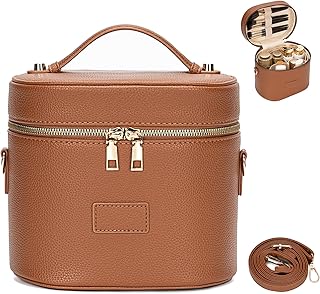 Neceser de piel con divisor extraíble, compar...