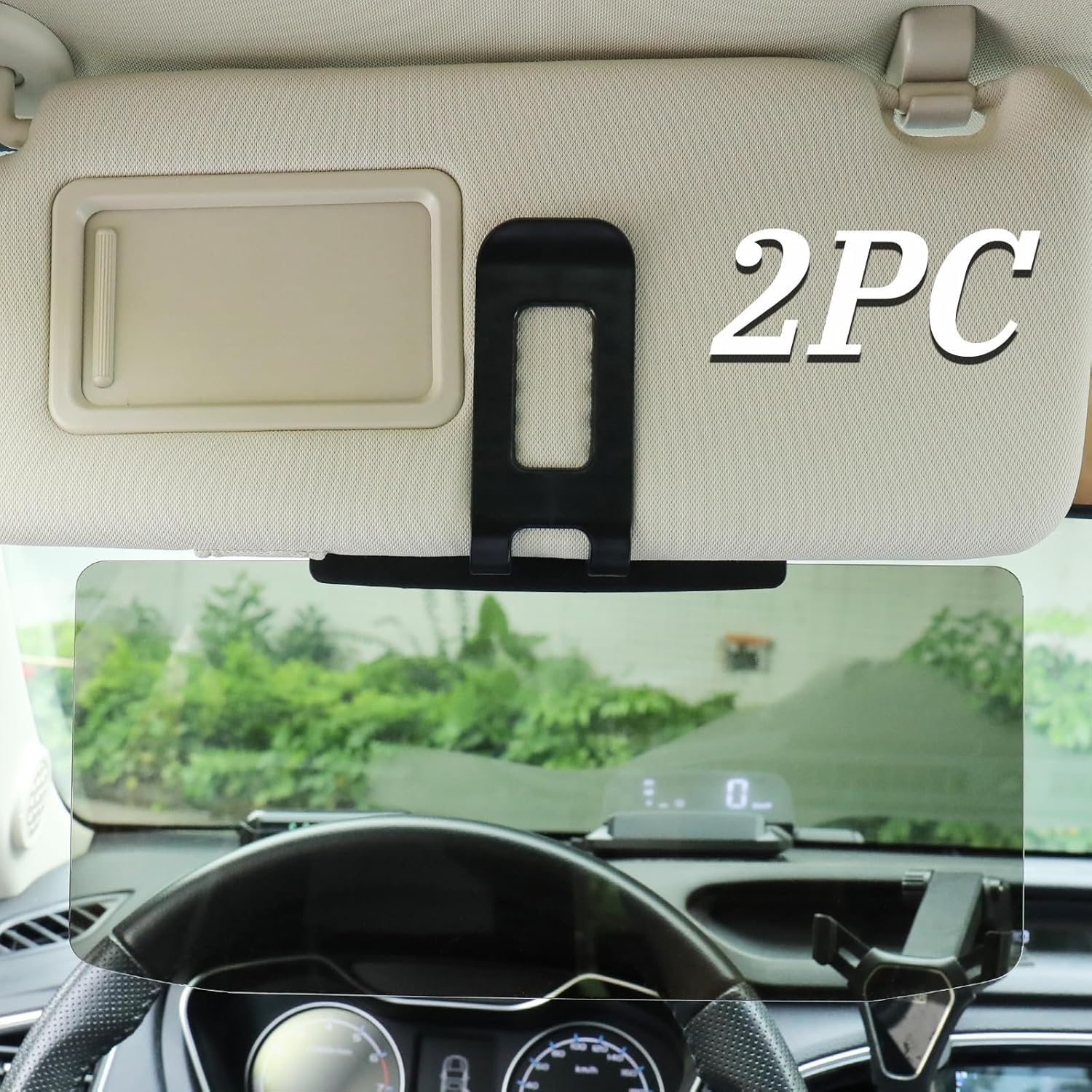 2 PC Sun Visor Extension for Car Sun Visor Extension Adjustable Anti Glare Car Visor Extender for Front Seat Driver or Passenger