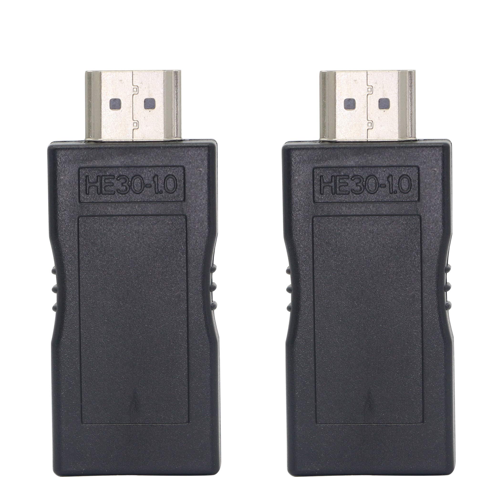 Extensor HDMI Adaptador HDMI a RJ45 Extensor de Red Extender Repetidor a través de Cat 5e / 6 1080p hasta 30 m Extender Incluido transmisor y recepto
