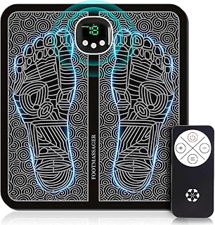 FILLBOSS EMS Foot Massager Mat – Foot Stimulator Pad for Home, Feet Pad Massager with USB Rechargeable Intelligent Wireless Fitness Apparatus Model AST-301