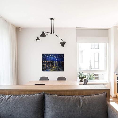 Miniatura 36 de A&T ARTWORK The Starry Night de Vincent Van Gogh. Tamaño del marco: 36 x 30 pulgadas, tamaño de la imagen: 30 x 24 pulgadas, reproducciones clásicas