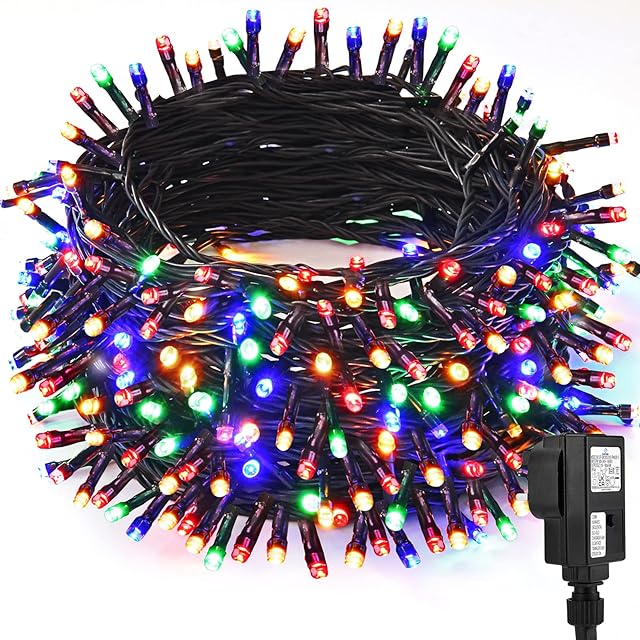 Christmas Tree Lights 20M 200 LED Christmas Fairy Lights Mains Powered 8 Modes Waterproof Xmas Tree String Lights with Timer & Memory Function or Indoor Outdoor Christmas Xmas Decorations (Multicolor)