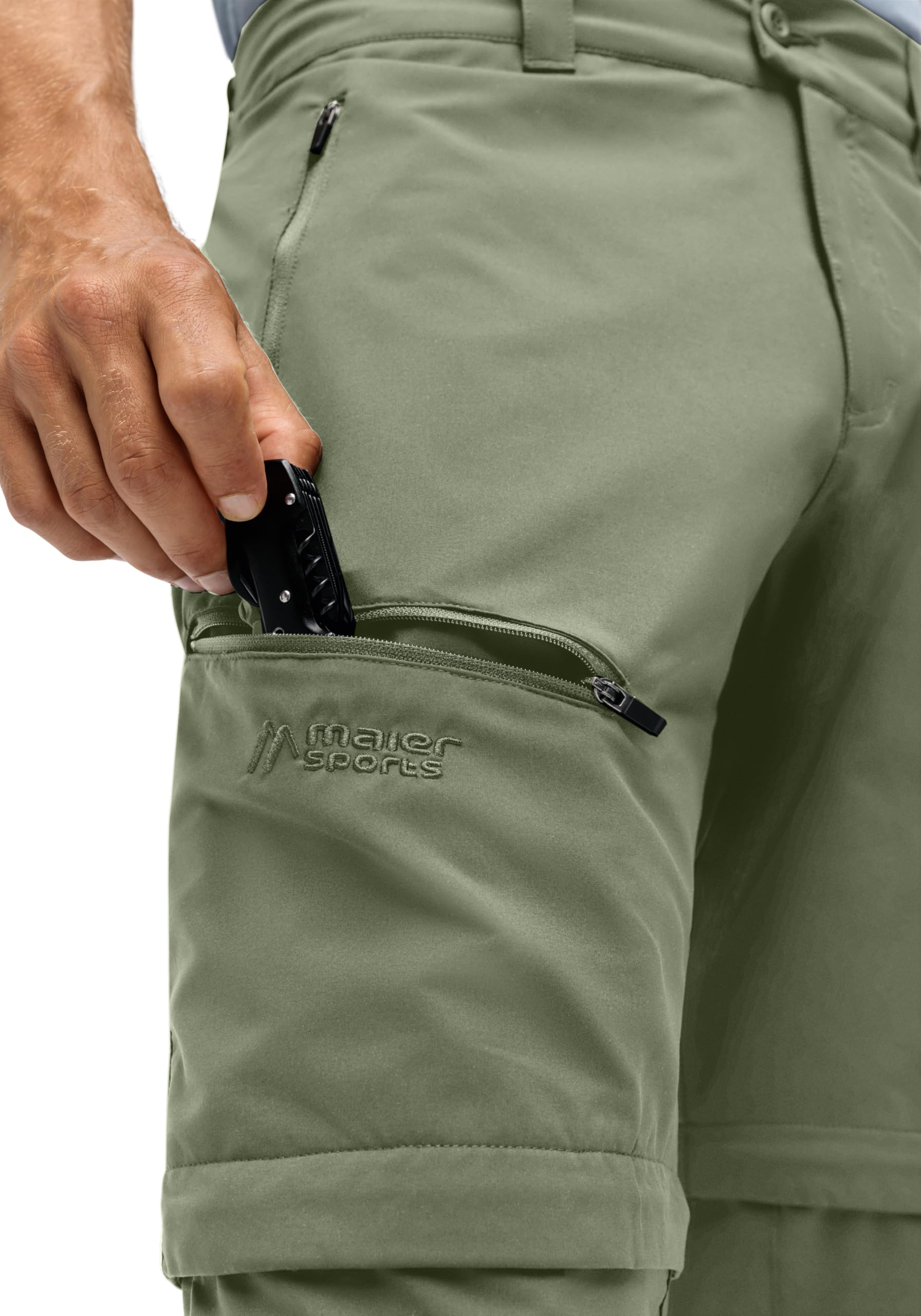 Maier Sports Tajo Zip Loop, męskie spodnie trekkingowe, wodoodporne spodnie outdoorowe do trekkingu i wędrówek, praktyczna funkcja Zipp-Off, nie zawiera PFC, mSTRETCH pro 2 i Dryprotec